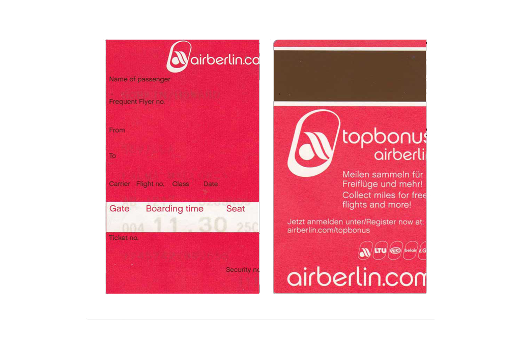 Air Berlin ticket stub