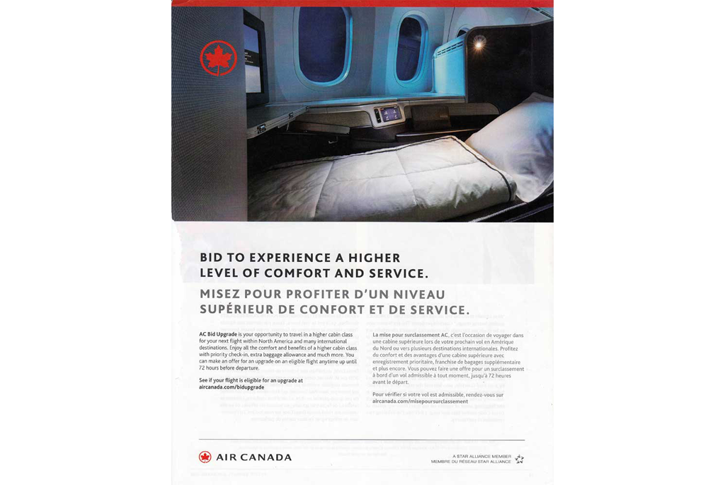 AD - Business Class - bed