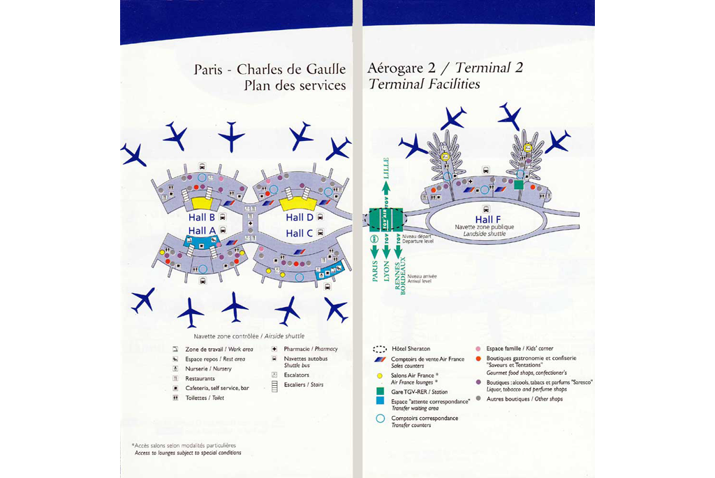 Inside of CDG Terminal Map
