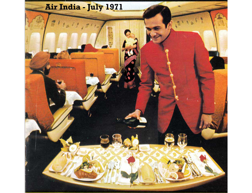 Air India 1971 inside of cabin