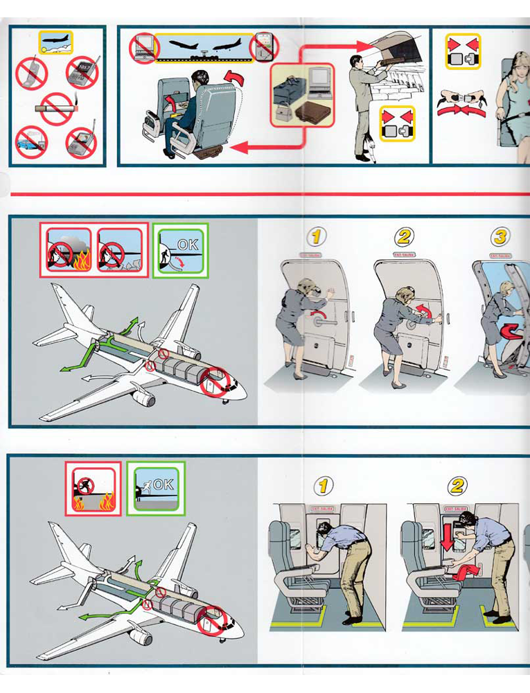 Safety card illustrations