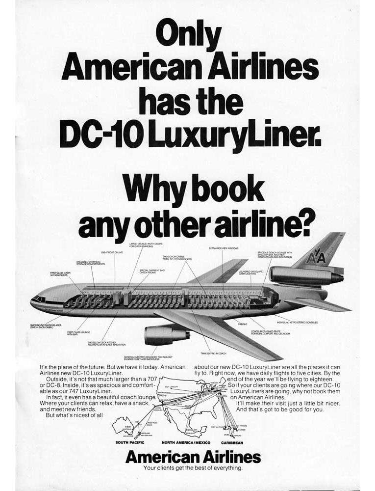 AD 1 - Only American Has The DC-10 LuxuryLiner