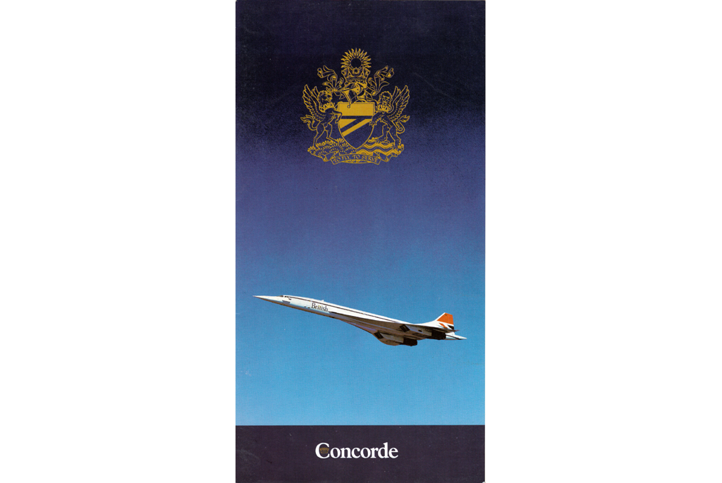 Concorde menu cover
