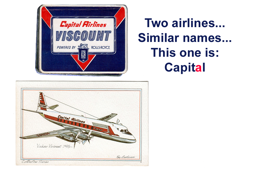 Viscount car sticker, picture of Viscount - Two airlines, similar names, this one is Capital