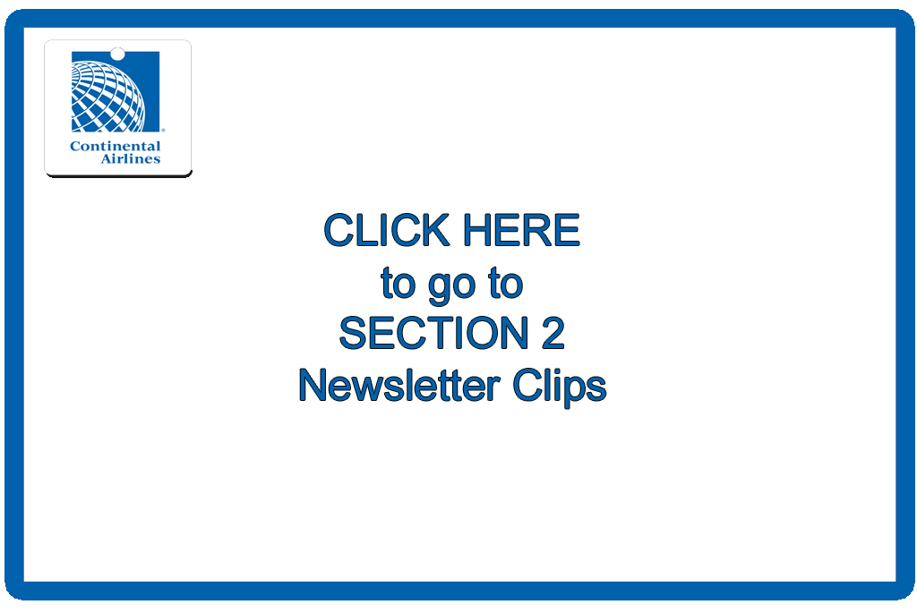 Click Here to go to Section 2 - Newsletter clips