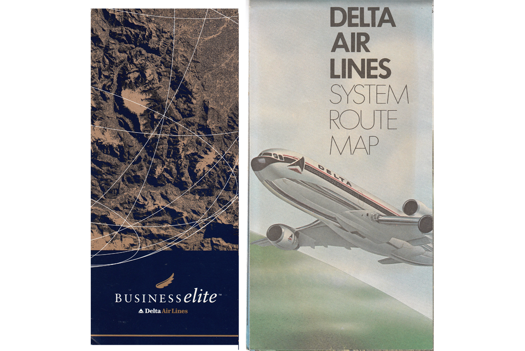 Cover of Business Elite borchure and cover of System route map