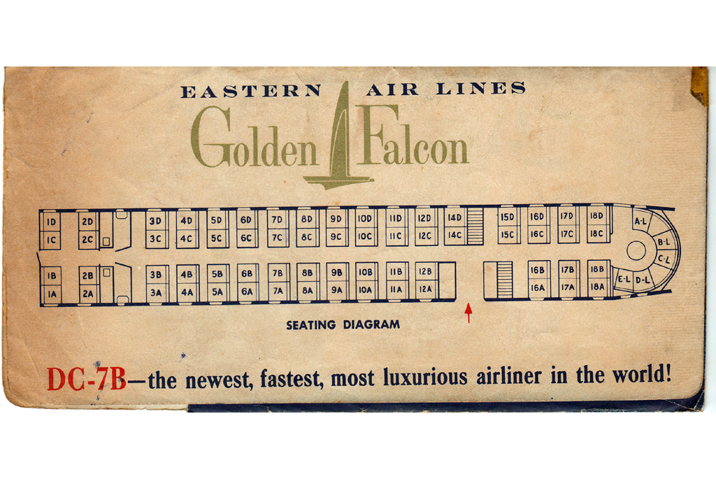 Golden Falcon DC-7B seat map
