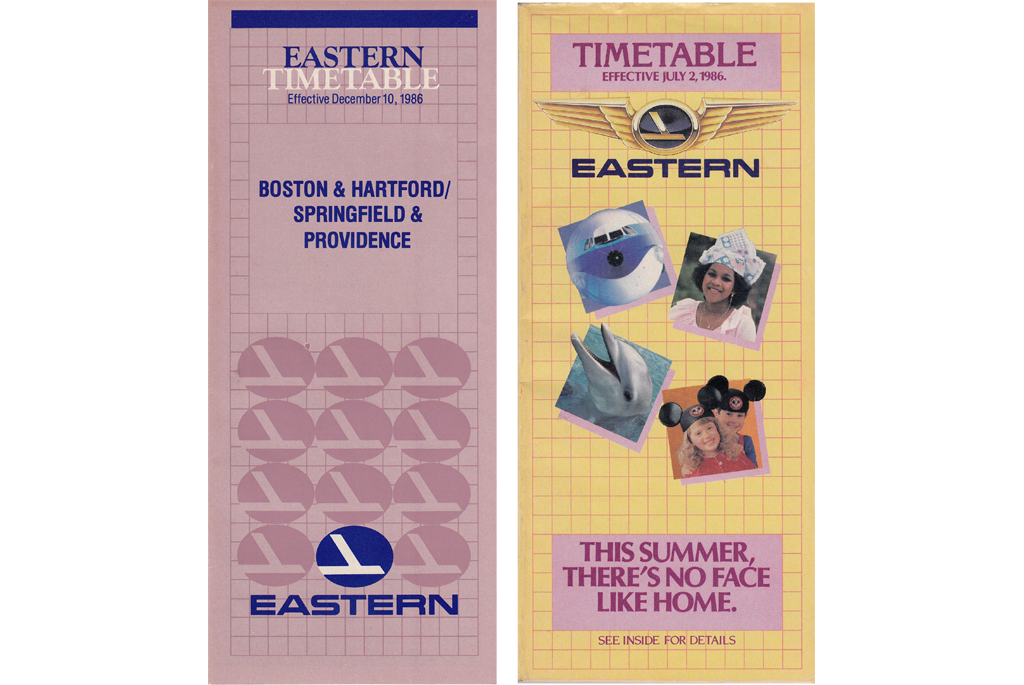 Cover of December and July 1986 timetables