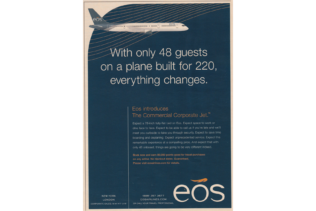 With only 48 guests on a plane built for 220 everything changes