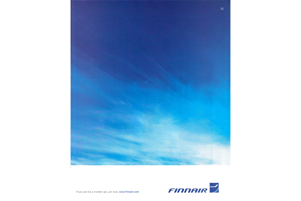 AD - blue sky - Finnair logo