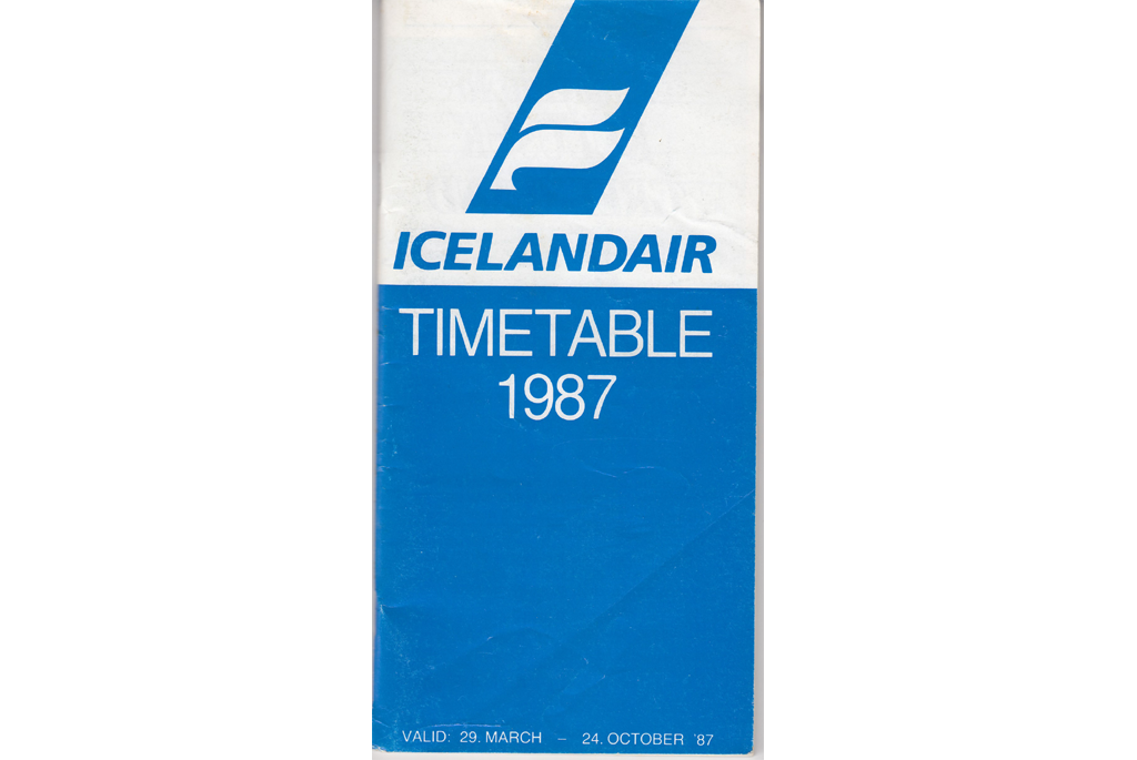 Cover of 1987 timetable.