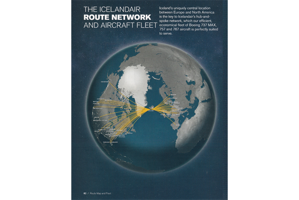 Icelands route network. 