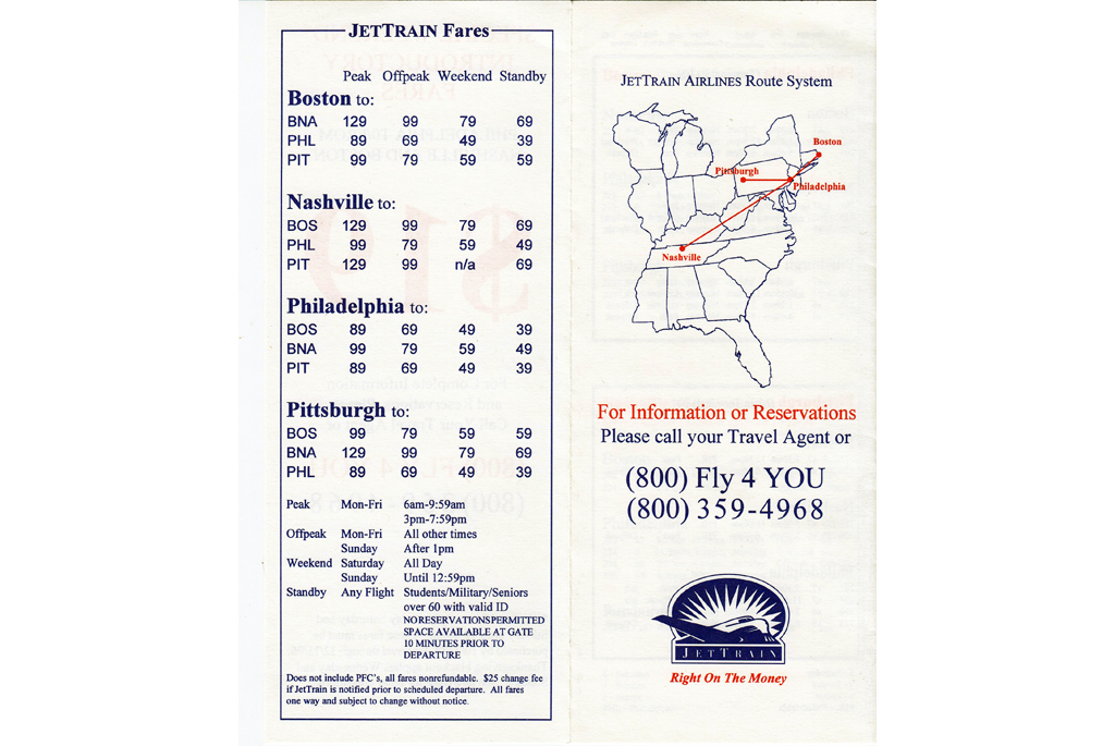 Fares and route map