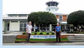 Howie and John at Pokhara airport