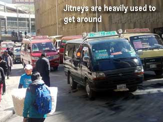 La Paz - Jitneys are heavily used