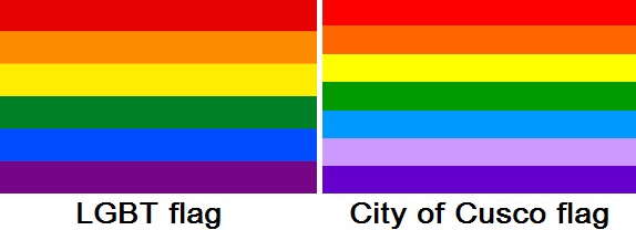 LGBT Fland and City of Cusco Flag