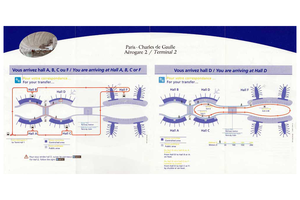Inside of CDG Terminal Map