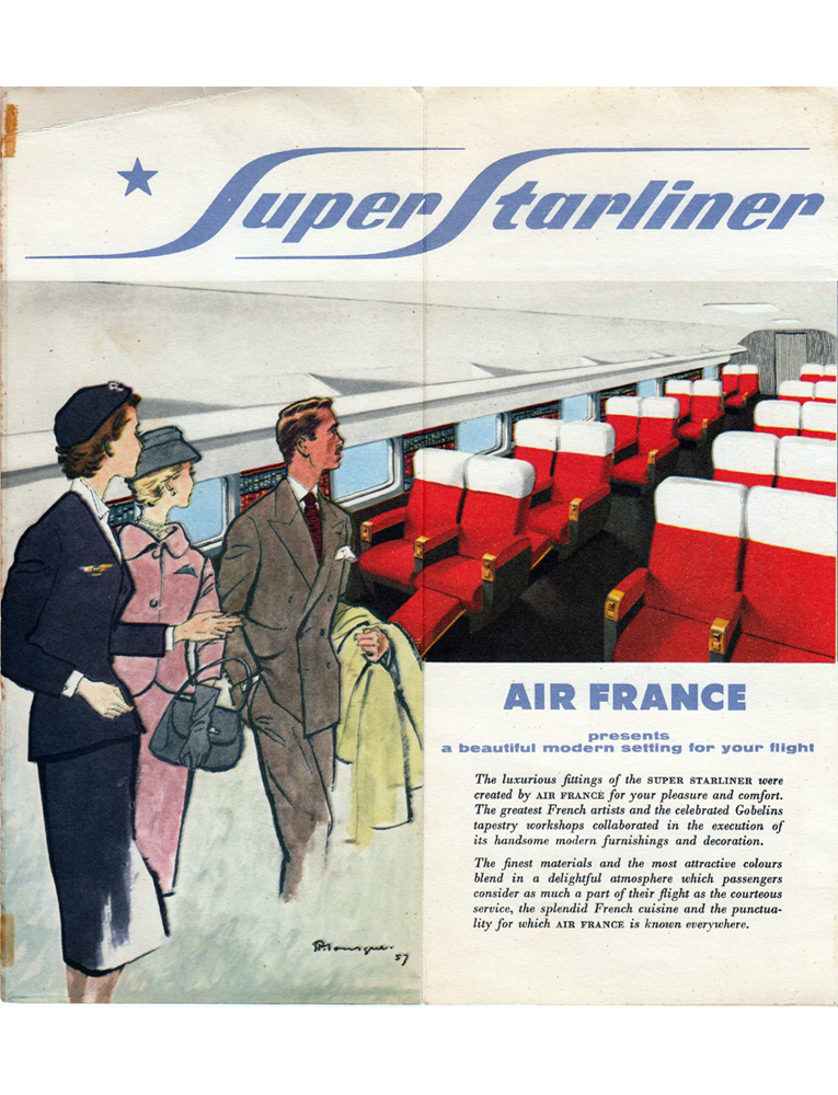 Air France provides a beautiful modern setting for your flight.