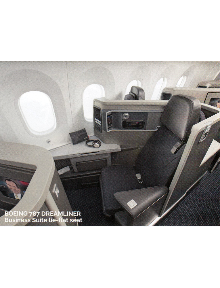 Boeing 787 Dreamlines, Business Class lie-flat seat