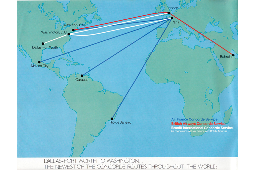 Concorde Route Map