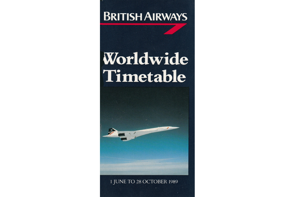 Worldwide Timetable with Concord on front