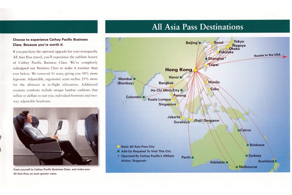 Map of Asia destinations