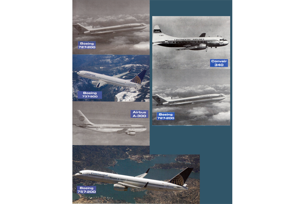 Boeing 727-200, 737-900, Conviar 340, Airbus A300, 757-200 