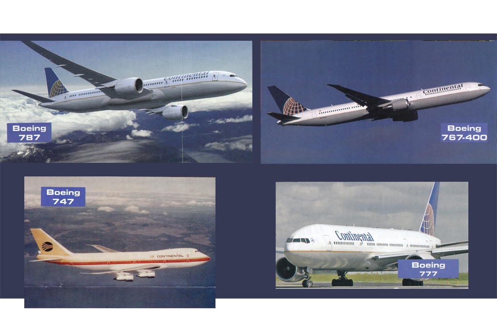 Boeing 787, 767-400, 747 and 777