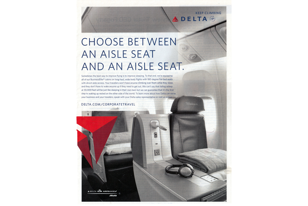 Choose between and aisle seat and an aisle seat (this is not an error)