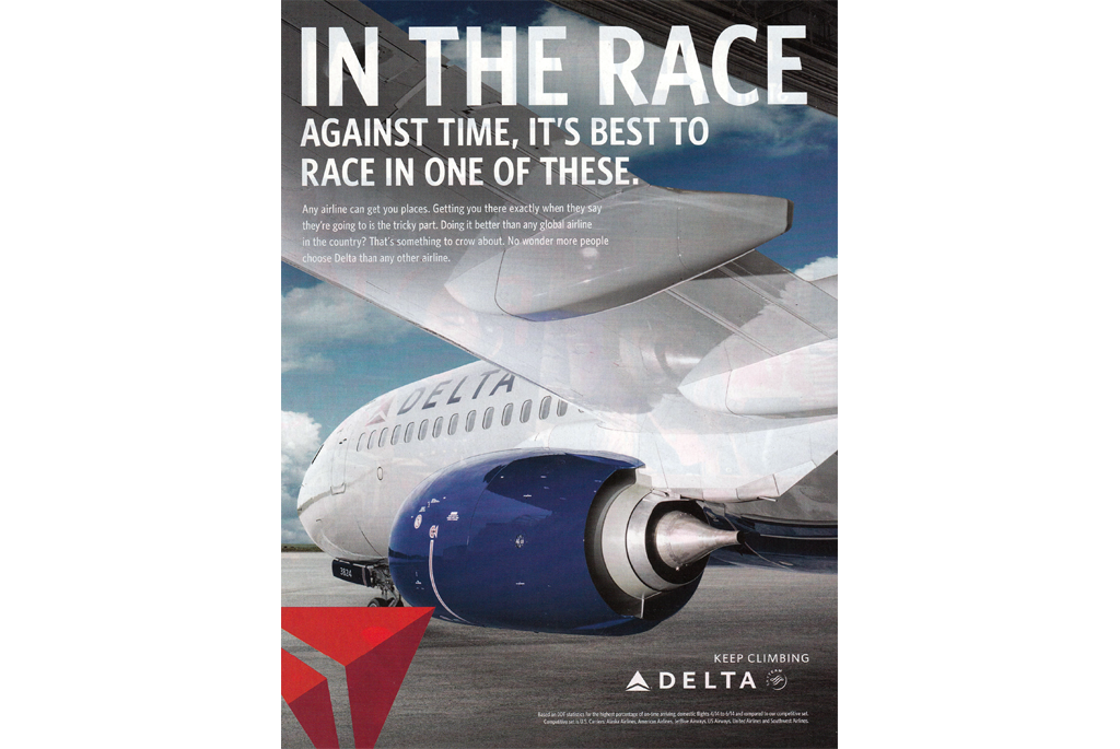 In the race against time it is better to race in one of these - picture of Delta jet.