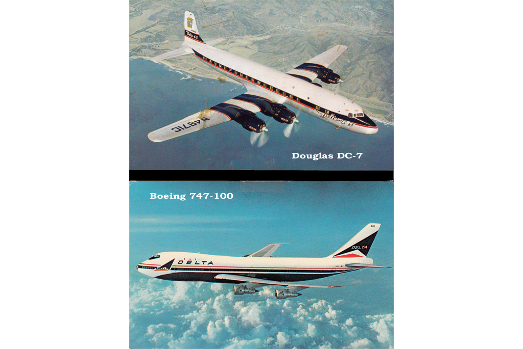 Picture of Douglas DC-7 and Boeing 747-100