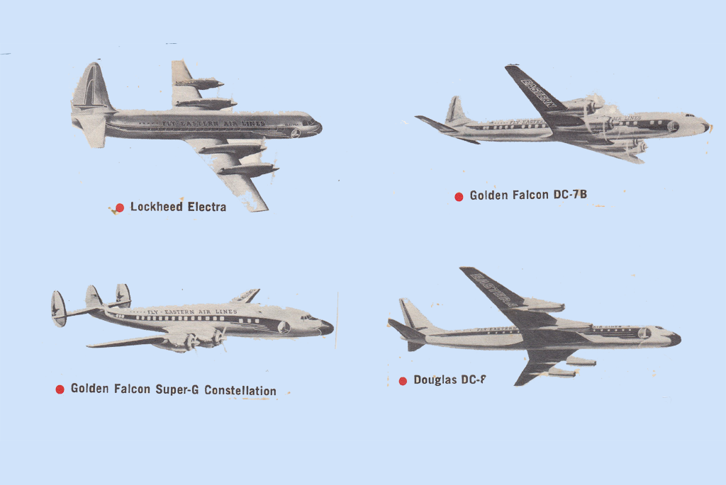 Picture of Lockheed Electra, Golden Falcon DC-7B, Golden Falcon Super-G Constellation, Douglas DC-8