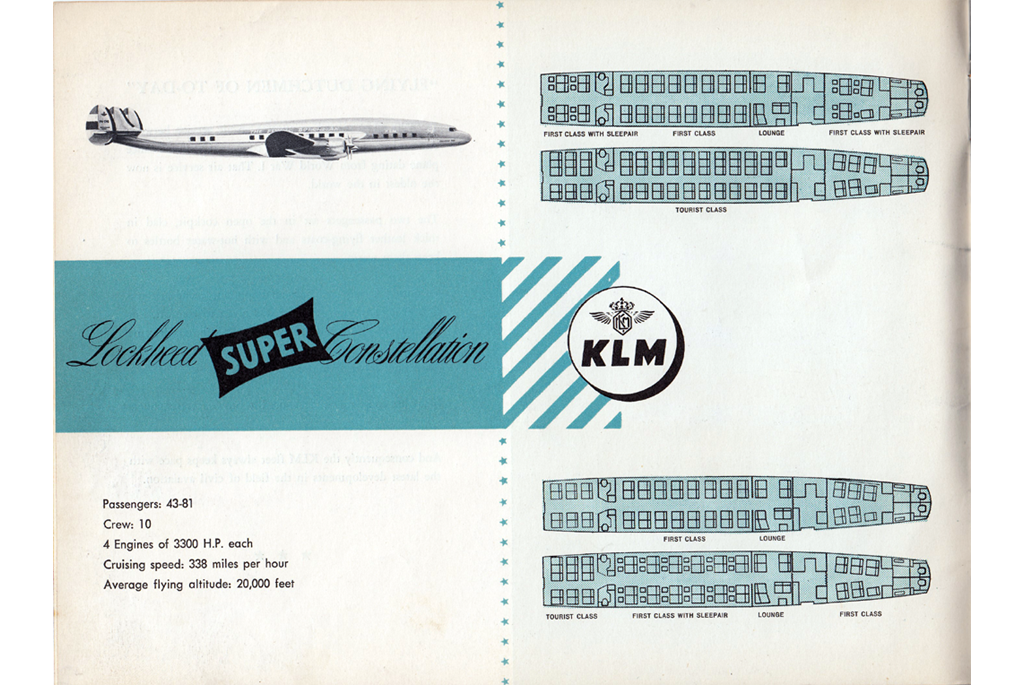  Lockheed Super constellation - picture and seat maps