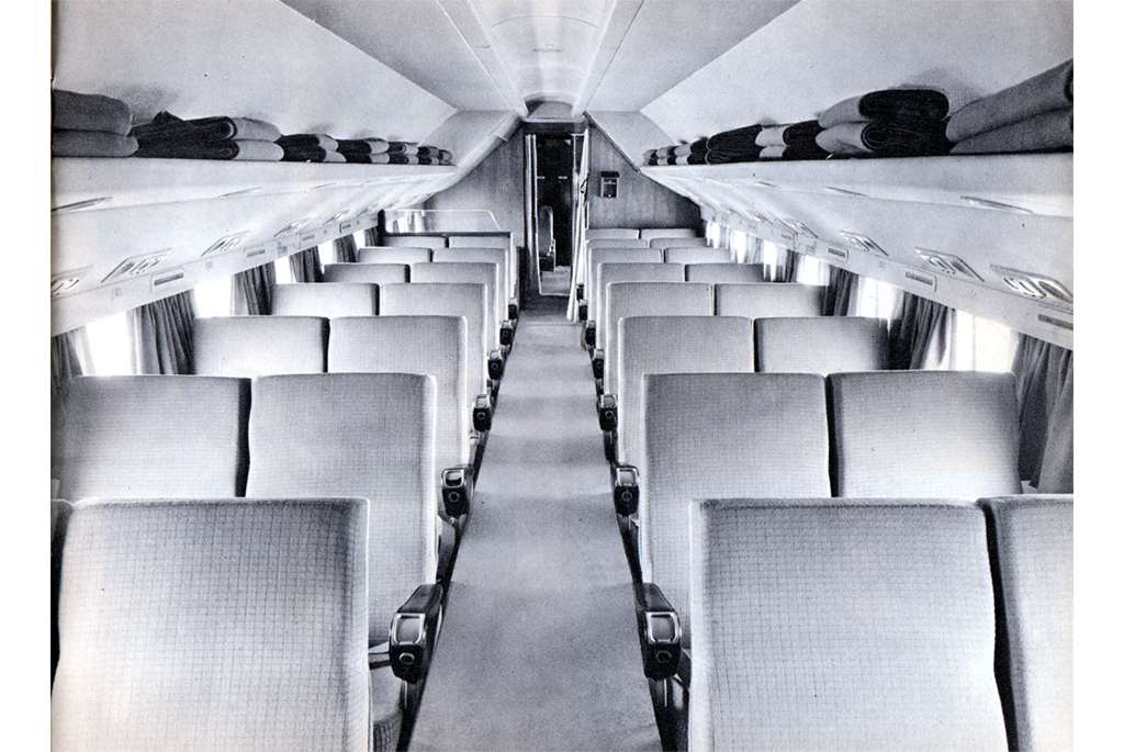 Interior seats of DC-6B