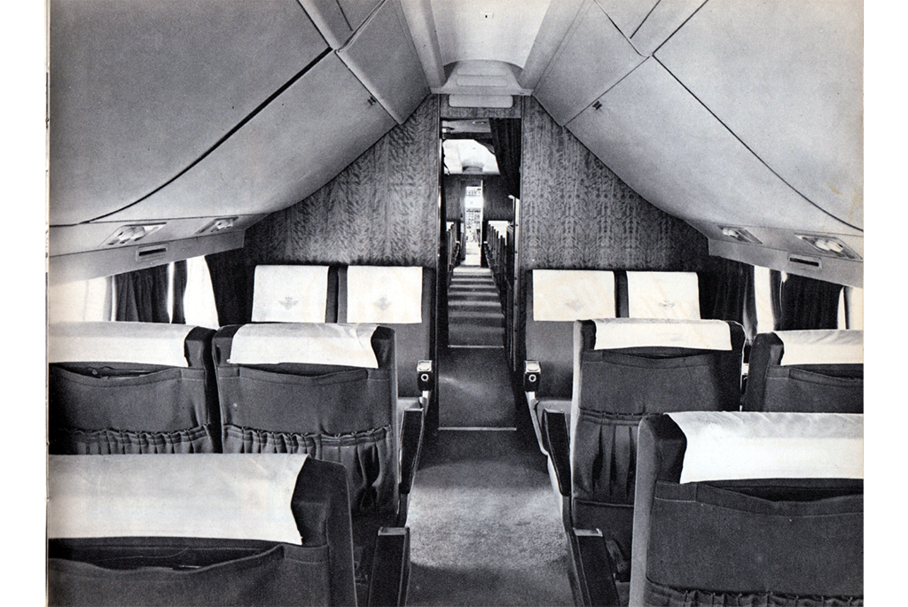 Interior seats of DC-6