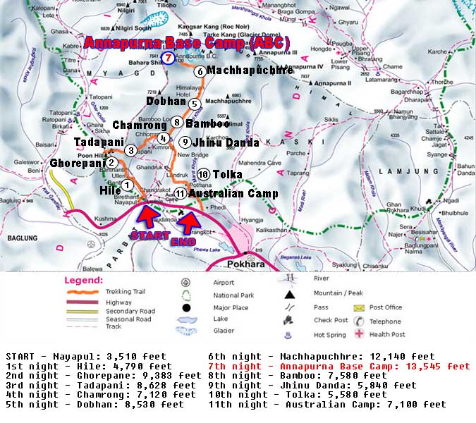 Map of Our Trek