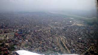 Aerial view of Kathmandu