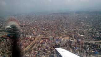 Aerial view of Kathmandu