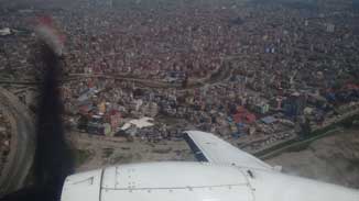 Aerial view of Kathmandu