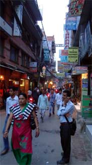 Kathmandu -Thamel District - street scene