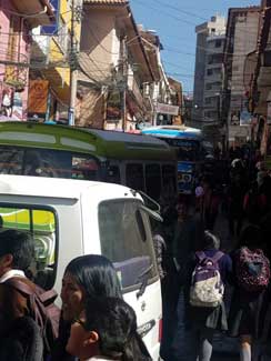 La Paz - crowded street