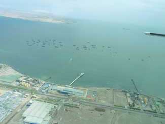 View after takingoff from Paracas airport