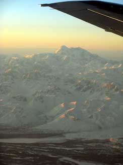 View out of window of plane